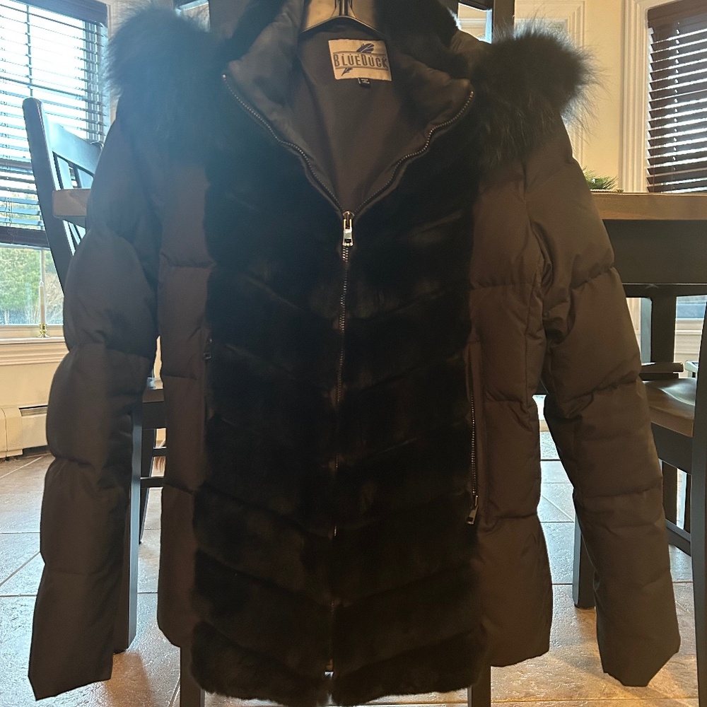 Blue Duck mixed media down coat